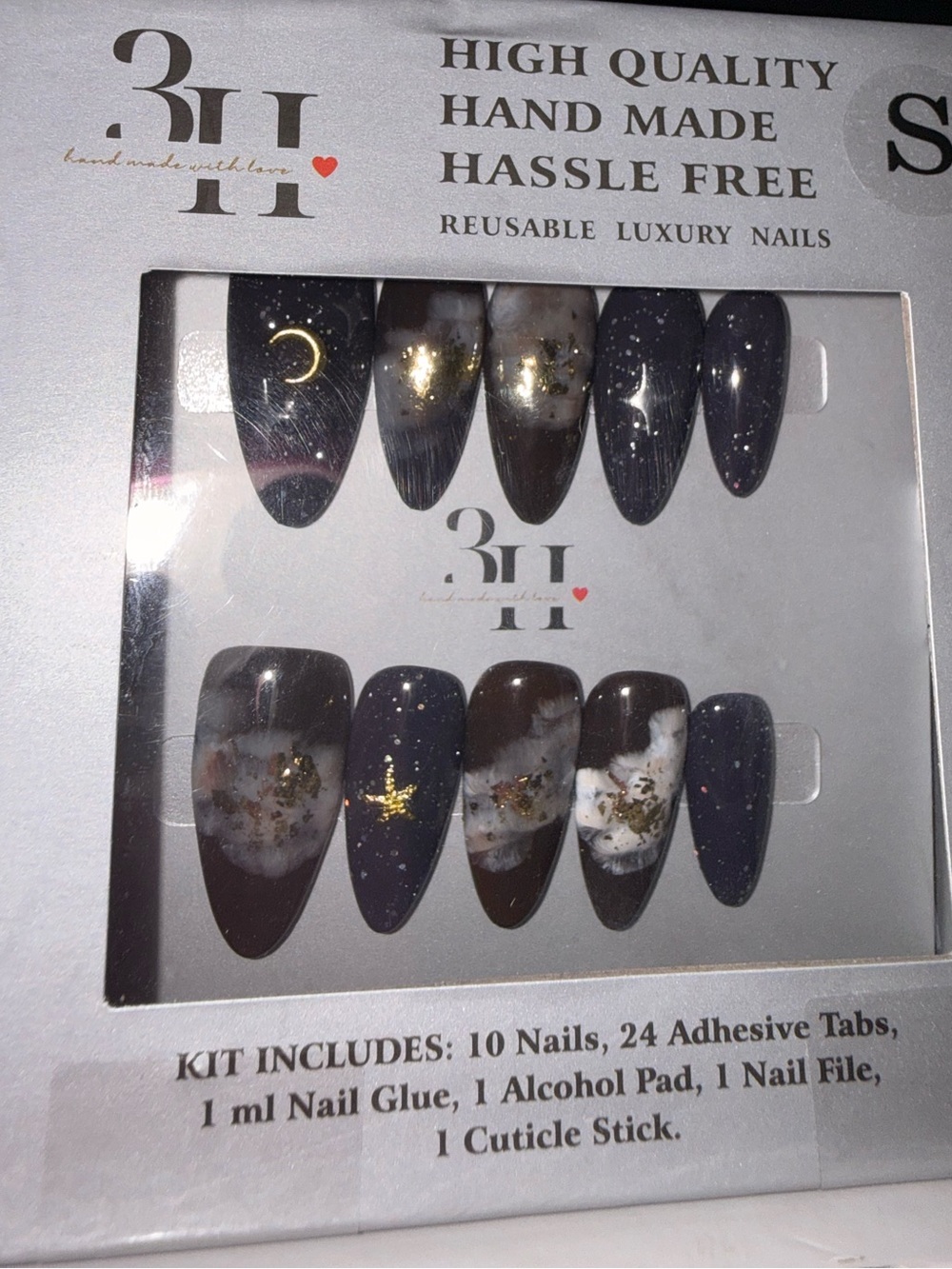 3H High Quality Handmade Reusable Luxury Press On Nails